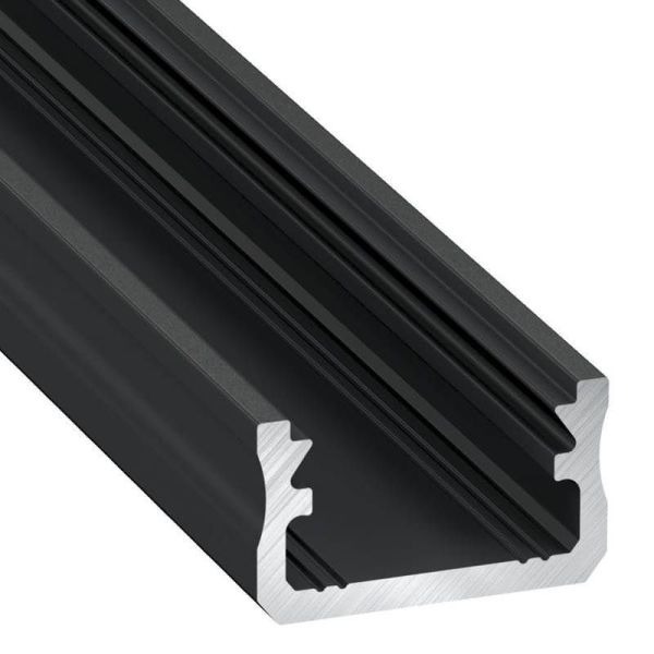 Perfil de Superficie negro para Tiras LED  -Tipo A- 2 metros 10-0012-20 Lumines | LeonLeds