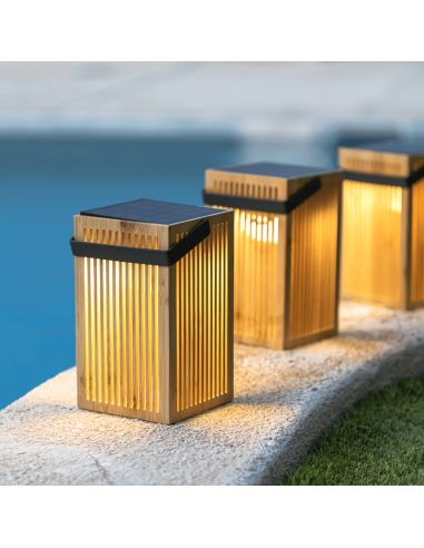 Farol de mano LED solar Okinawa IP54 ambiente exterior