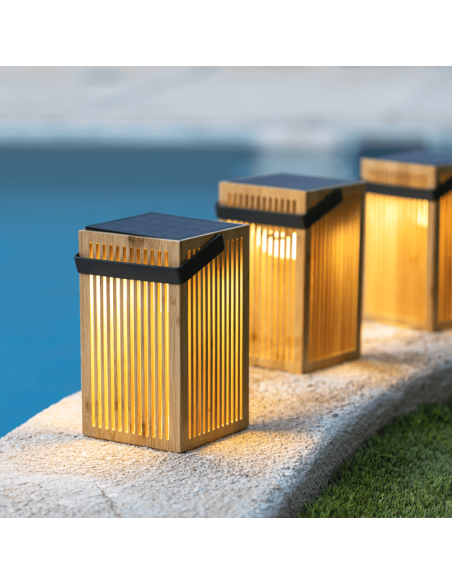 Farol de mano LED solar Okinawa IP54 ambiente exterior