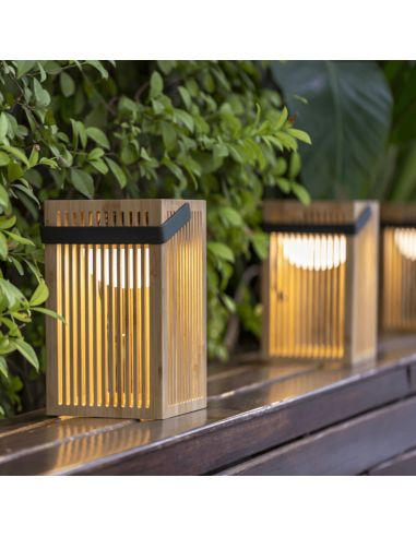 Farol de mano LED solar Okinawa IP54 ambiente portátil