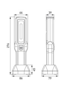 Lampe de travail LED pliable et rotative Acheter - lampes de poche - LANDI