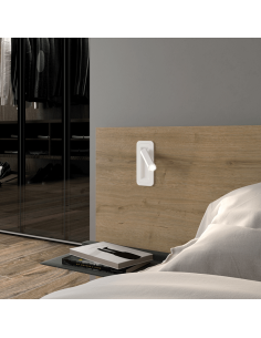 Aplique LED de pared con lector Boheme blanco 2