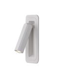 Aplique LED de pared con lector Boheme blanco orientable