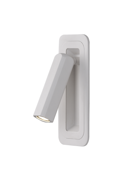 Aplique LED de pared con lector Boheme blanco orientable