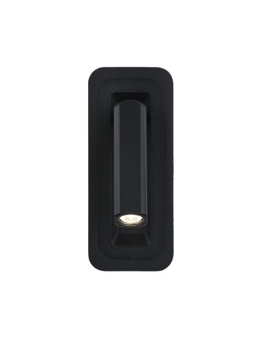 Luz de parede LED Boheme preta com leitor