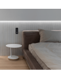 Aplique LED de pared con lector Boheme negro ambiente
