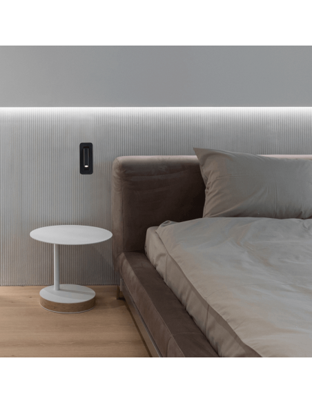 Applique murale LED Boheme noire ambiante avec lecteur