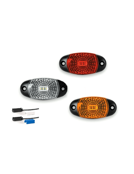 Piloto de posición o Galibo Reflectante Ovalado LED con conector Fristom FT025 FT-025 | LeonLeds