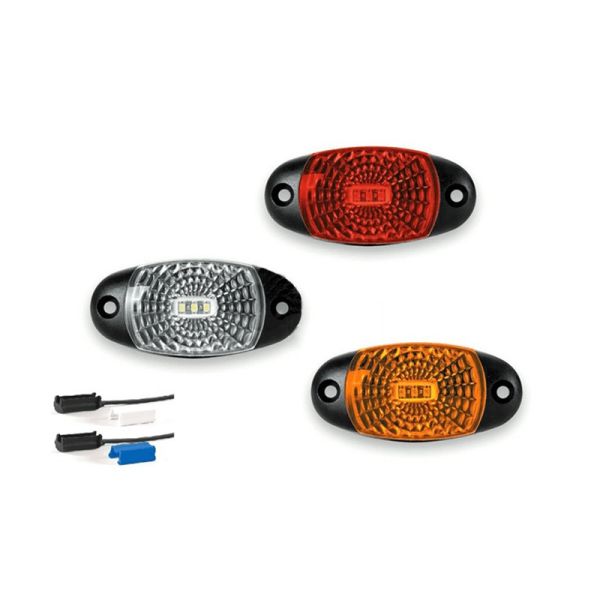 Piloto de posición o Galibo Reflectante Ovalado LED con conector Fristom FT025 FT-025 | LeonLeds