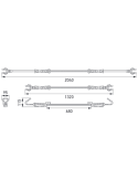 Dimensiones Hella Lámpara LED de Capot ajustable con gancho y imán 1000Lm Recargable UBL1000 2XM 357 300-501 Hella | LeonLeds