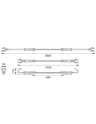 Dimensiones Hella Lámpara LED de Capot ajustable con gancho y imán 1000Lm Recargable UBL1000 2XM 357 300-501 Hella | LeonLeds