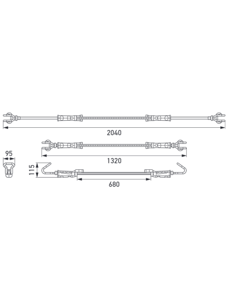 Dimensiones Hella Lámpara LED de Capot ajustable con gancho y imán 1000Lm Recargable UBL1000 2XM 357 300-501 Hella | LeonLeds
