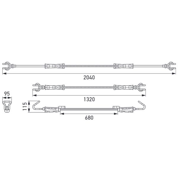 Dimensiones Hella Lámpara LED de Capot ajustable con gancho y imán 1000Lm Recargable UBL1000 2XM 357 300-501 Hella | LeonLeds