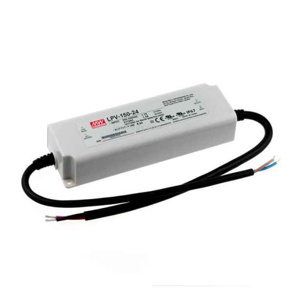 Fonte de alimentação à prova d'água LPV-150-12 IP67 Mean Well | leonleds