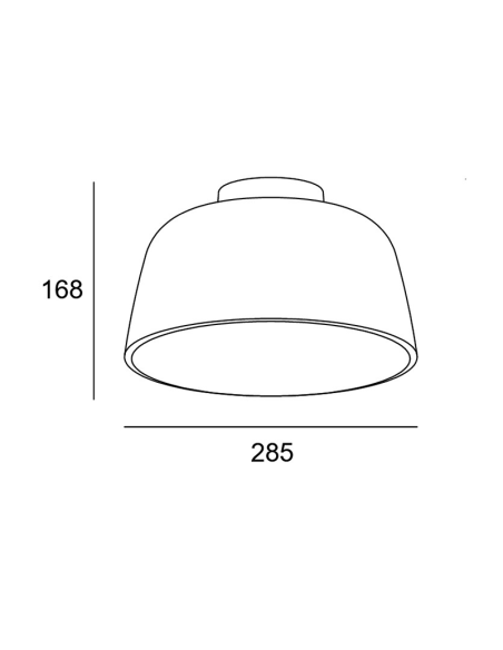 Plafon Miso dourado pequeno 1xE27 medidas