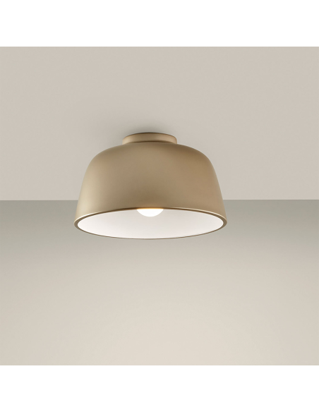 Plafón de techo Miso oro-blanco pequeño 1xE27