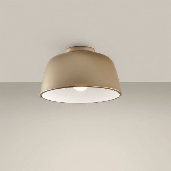 Plafón de techo Miso oro-blanco pequeño 1xE27