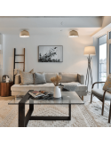Plafón de techo Miso oro-blanco pequeño 1xE27 ambiente