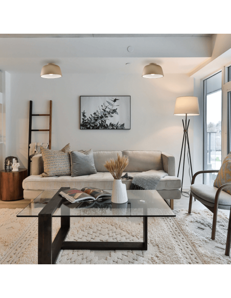 Plafón de techo Miso oro-blanco pequeño 1xE27 ambiente