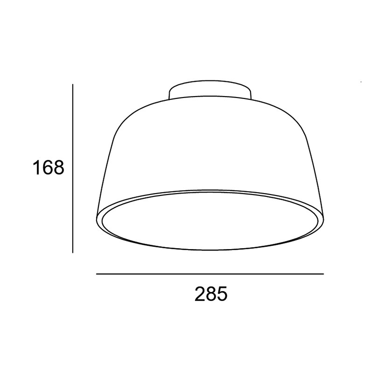 Luminária de teto decorativa Miso cinza ø285mm by LedsC4