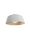 Plafón de acero Miso blanco 43,3cm oro