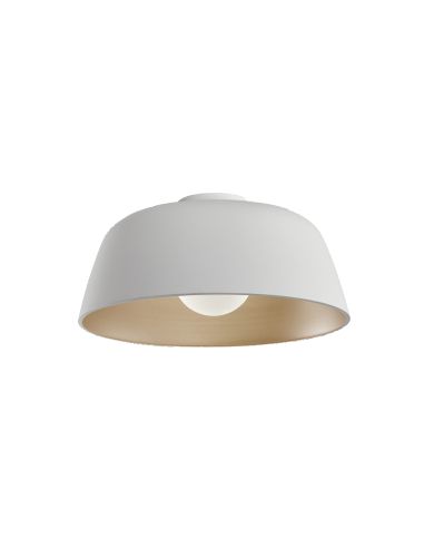 Plafón de acero Miso blanco 43,3cm oro