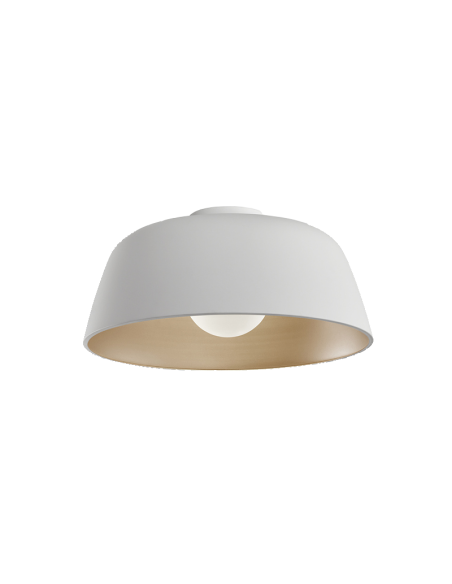 Plafón de acero Miso blanco 43,3cm oro