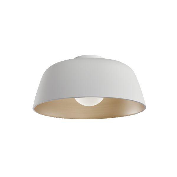 Plafón de acero Miso blanco 43,3cm oro
