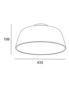 Plafón de acero Miso blanco 43,3cm blanco 2