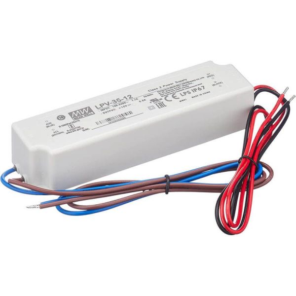 LPV-35-12 Alimentation LED étanche IP67 Mean Well | leonleds