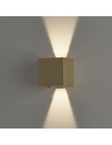 Applique d'extérieur LED Kendo doré lumière orientable ACB