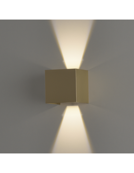 Applique d'extérieur LED Kendo doré lumière orientable ACB