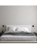 Aplique LED redondo Atria con lector negro ambiente