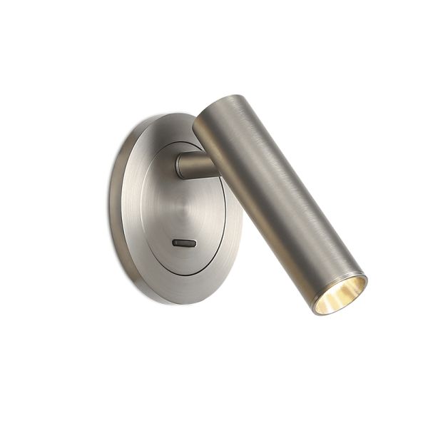 Aplique LED redondo Atria Empotrable níquel