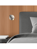 Aplique LED redondo Atria Empotrable níquel ambiente