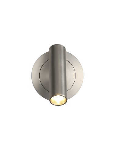 Applique murale LED ronde Atria Encastré nickel avec lecteur