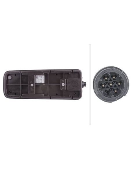 Lanterna traseira LED para homem (2005 - 2022) Full LED com conector lateral de 7 pinos 2VD 012 381-011 Hella | leonleds