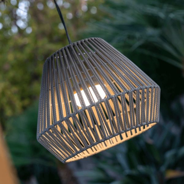 Lámpara colgante de exterior sin cables Conta Hang ambiente cherry