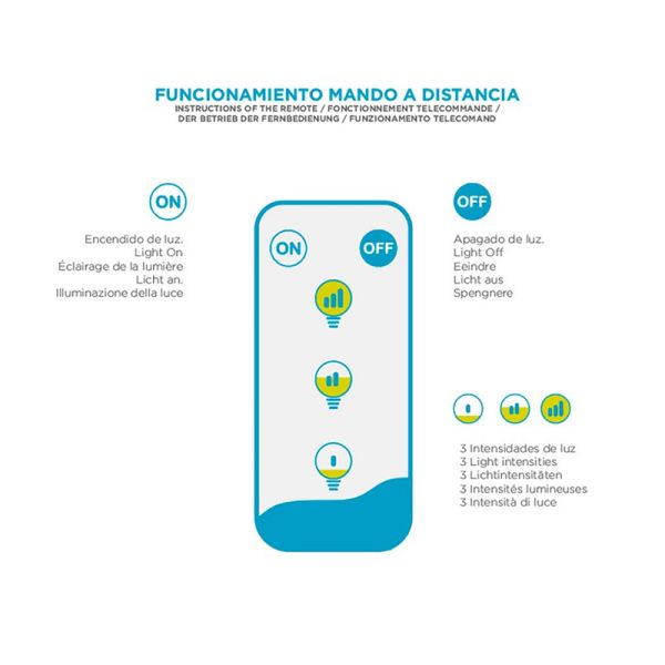 Lámpara colgante de exterior sin cables Conta Hang mando