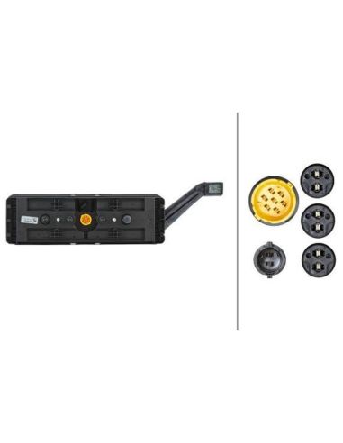 Piloto trasero Hibrido Bombilla y Led con Galibo Lateral largo LED 2VP 340 961-111 Hella | LeonLeds