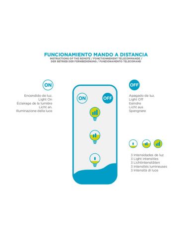 Pack 3 lâmpadas portáteis Funções remotas Cherry Mini