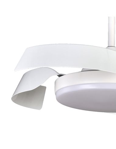 Ventilador LED regulable Batán blanco con aspas plegables detalle