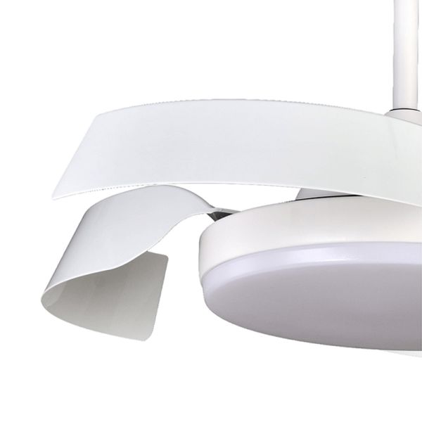 Ventilador LED regulable Batán blanco con aspas plegables detalle