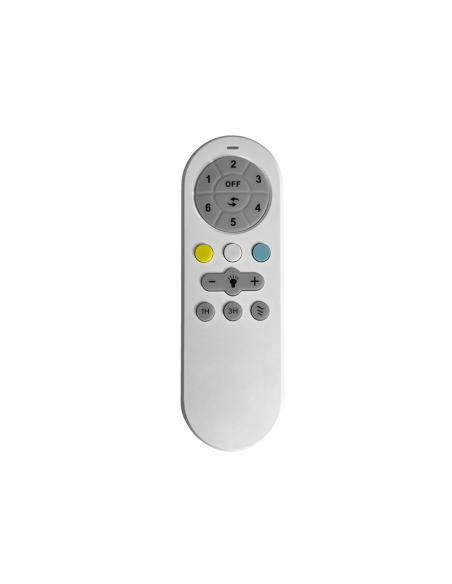 Ventilador ajustável LED Batán branco com lâminas dobráveis e controle remoto