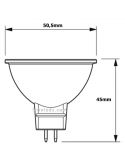 Medidas Bombilla LED MR16 con 7,5W - 50W 60º CorePro Casquillo GU5.3 Dimmable Philips | LeonLeds
