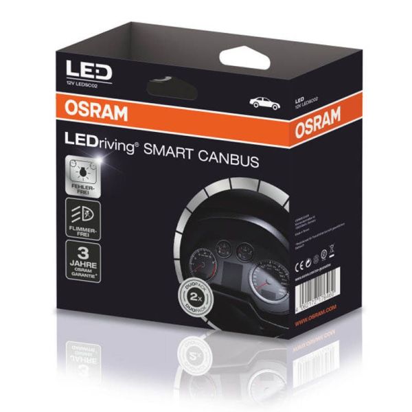 Cancelador Can-Bus para Bombilla LED LEDSC02-1-2HFB Pack 2 Unidades Smart Canbus Error Canceller LEDSC02-1-2HFB Osram | LeonLeds