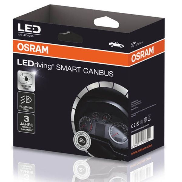 Cancelador Can-Bus para Bombilla LED LEDSC03 Pack 2 Unidades Smart Canbus Error Canceller Flicker-Free Osram | LeonLeds