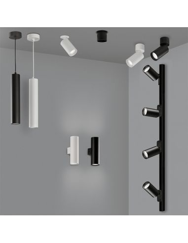 Luz de parede com foco duplo Zoom 2xGU10 ambiente