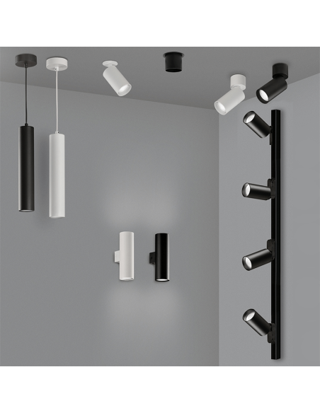 Aplique de pared con doble foco Zoom 2xGU10 ambiente