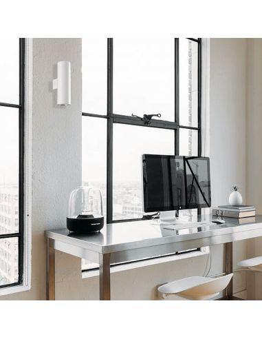 Aplique de pared con doble foco Zoom 2xGU10 blanco ambiente